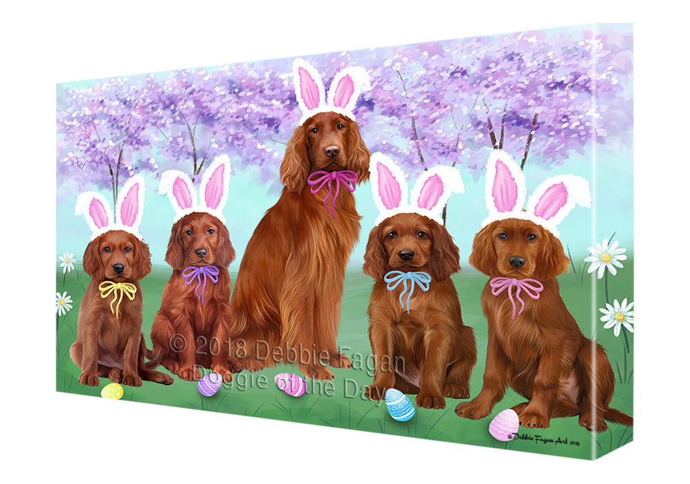 Easter Holiday Irish Red Setters Dog Canvas Print Wall Art Décor CVS134684