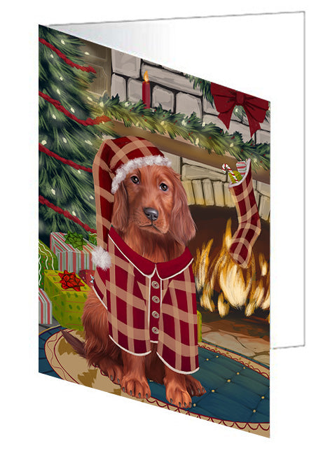 The Stocking was Hung Australian Cattle Dog Handmade Artwork Assorted Pets Greeting Cards and Note Cards with Envelopes for All Occasions and Holiday Seasons GCD70034