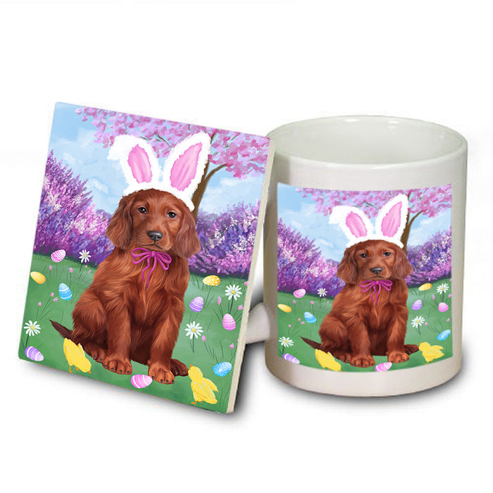 Easter Holiday Irish Red Setter Dog Mug and Coaster Set MUC56904