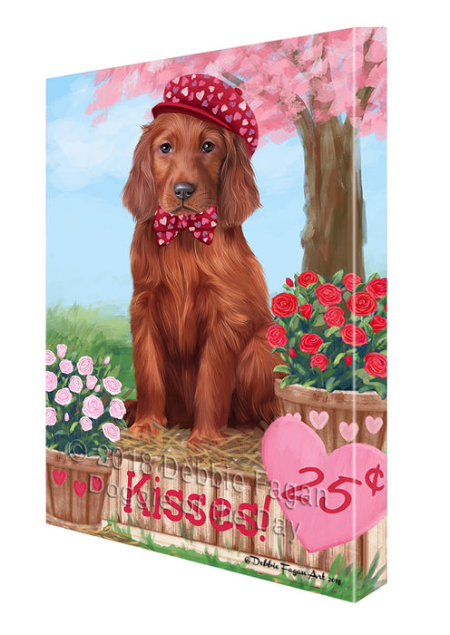 Rosie 25 Cent Kisses Irish Red Setter Dog Canvas Print Wall Art Décor CVS125252