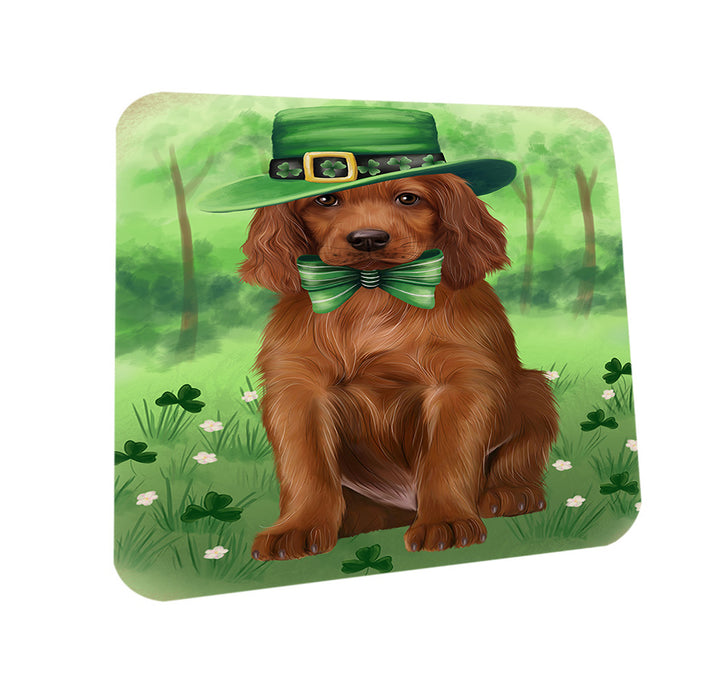 St. Patricks Day Irish Portrait Irish Red Setter Dog Coasters Set of 4 CST56974