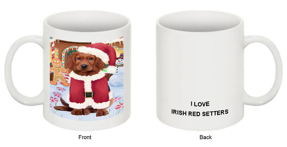 Christmas Gingerbread House Candyfest Irish Red Setter Dog Coffee Mug MUG51762