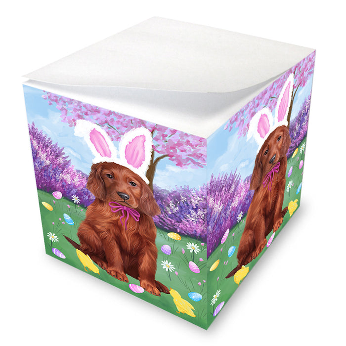 Easter Holiday Irish Red Setter Dog Note Cube NOC55029