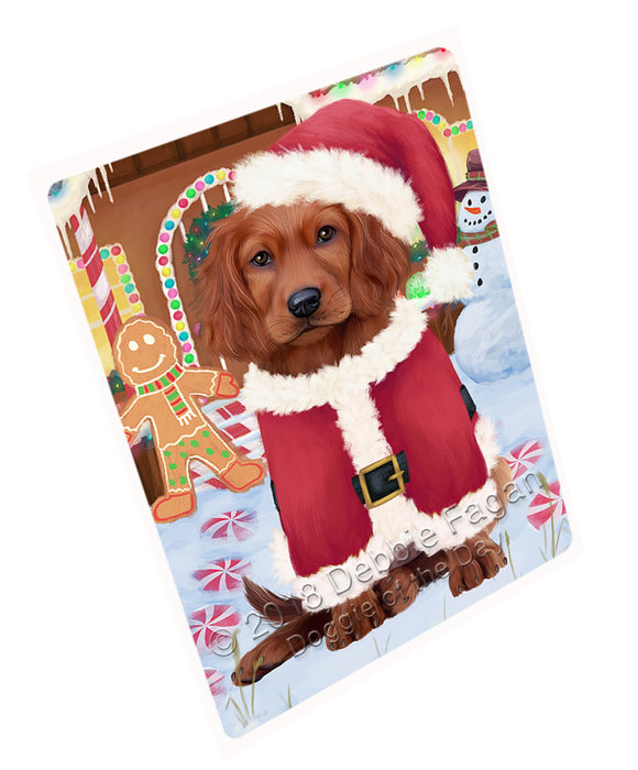 Christmas Gingerbread House Candyfest Irish Red Setter Dog Cutting Board C74229