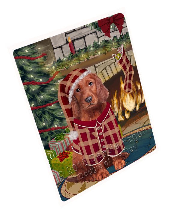 The Stocking was Hung Irish Red Setter Dog Large Refrigerator / Dishwasher Magnet RMAG94296