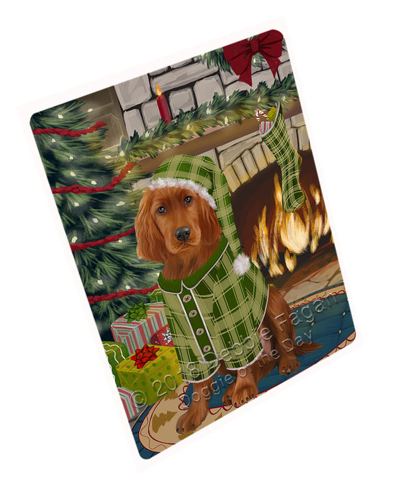 The Stocking was Hung Irish Red Setter Dog Large Refrigerator / Dishwasher Magnet RMAG94302