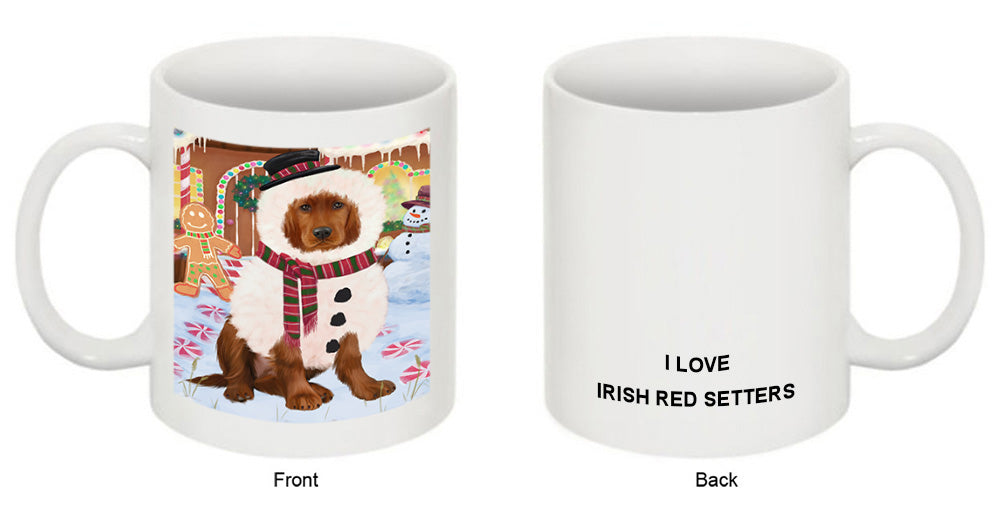 Christmas Gingerbread House Candyfest Irish Red Setter Dog Coffee Mug MUG51763
