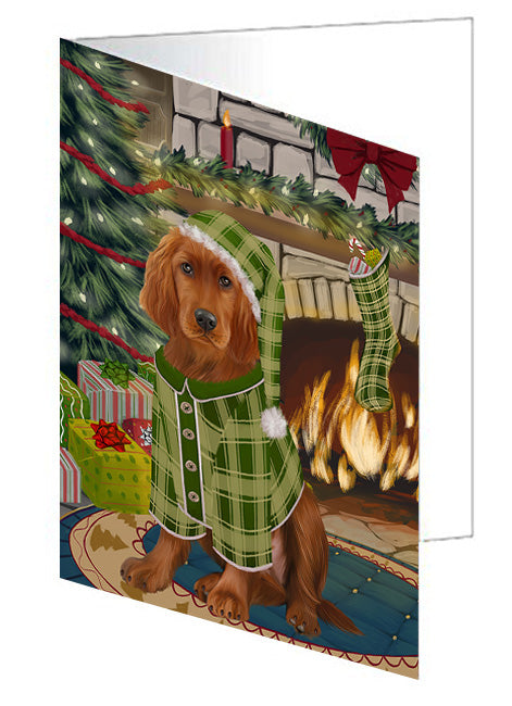 The Stocking was Hung Australian Cattle Dog Handmade Artwork Assorted Pets Greeting Cards and Note Cards with Envelopes for All Occasions and Holiday Seasons GCD70031