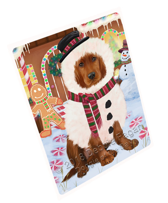 Christmas Gingerbread House Candyfest Irish Red Setter Dog Cutting Board C74232