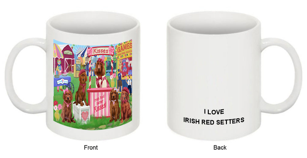 Carnival Kissing Booth Irish Red Setters Dog Coffee Mug MUG51238