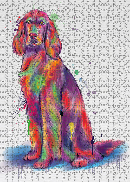 Watercolor Irish Red Setter Dog Puzzle  PUZL97388