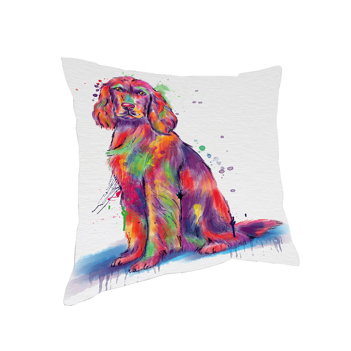 Watercolor Irish Red Setter Dog Pillow PIL83772