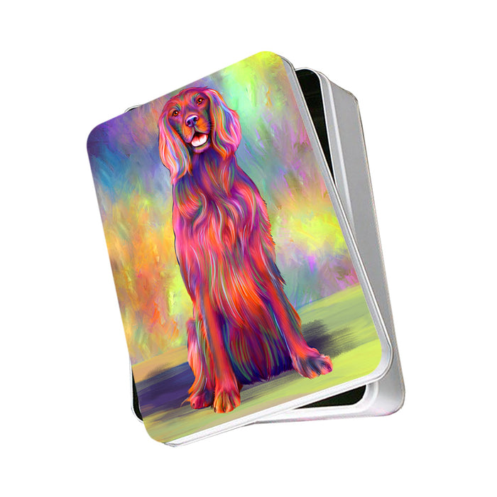 Paradise Wave Irish Red Setter Dog Photo Storage Tin PITN56658