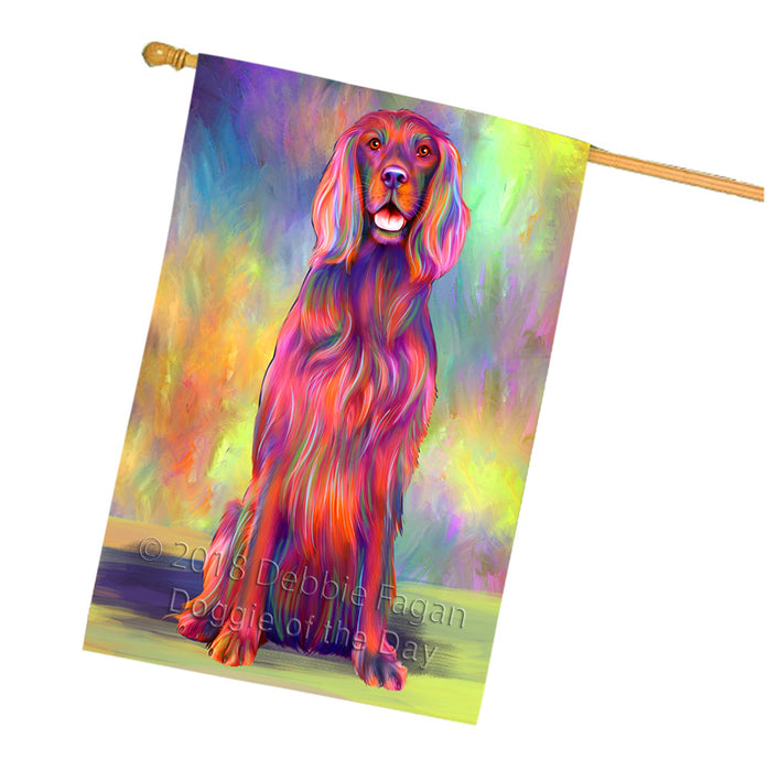 Paradise Wave Irish Red Setter Dog House Flag FLG57399