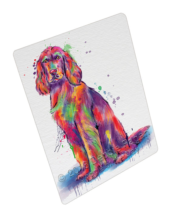 Watercolor Irish Red Setter Dog Blanket BLNKT135084