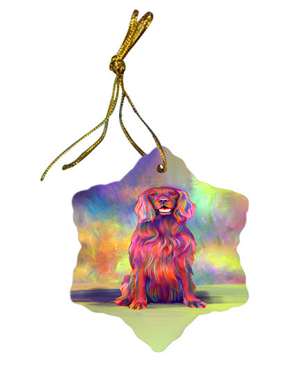 Paradise Wave Irish Red Setter Dog Star Porcelain Ornament SPOR57071