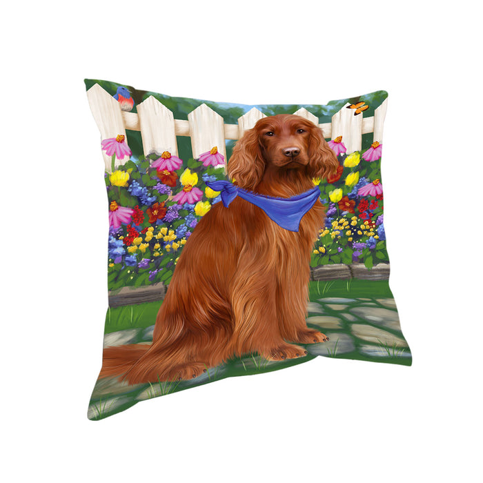 Spring Floral Irish Setter Dog Pillow PIL65208