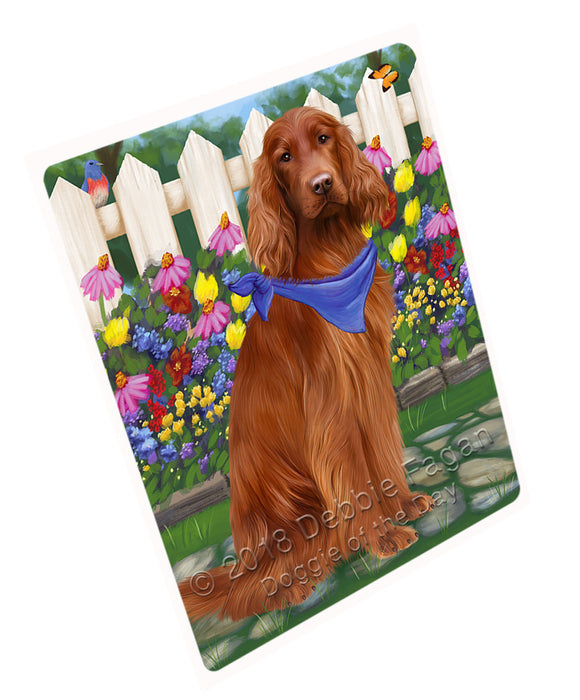 Spring Floral Irish Setter Dog Blanket BLNKT86655