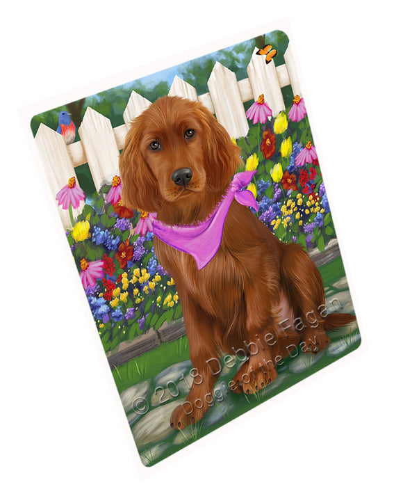Spring Floral Irish Setter Dog Large Refrigerator / Dishwasher Magnet RMAG73770
