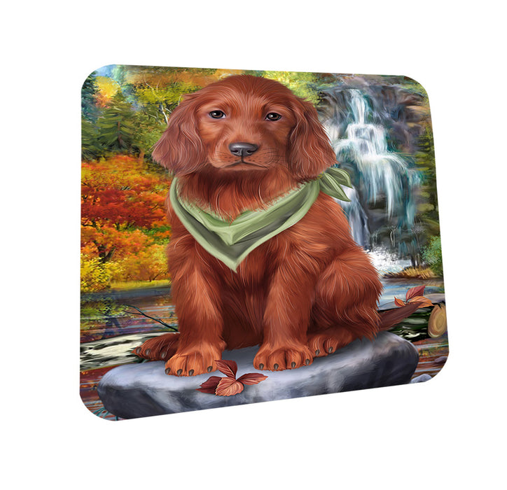 Scenic Waterfall Irish Setter Dog Coasters Set of 4 CST51862