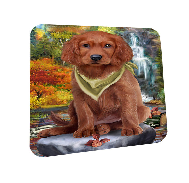 Scenic Waterfall Irish Setter Dog Coasters Set of 4 CST51863