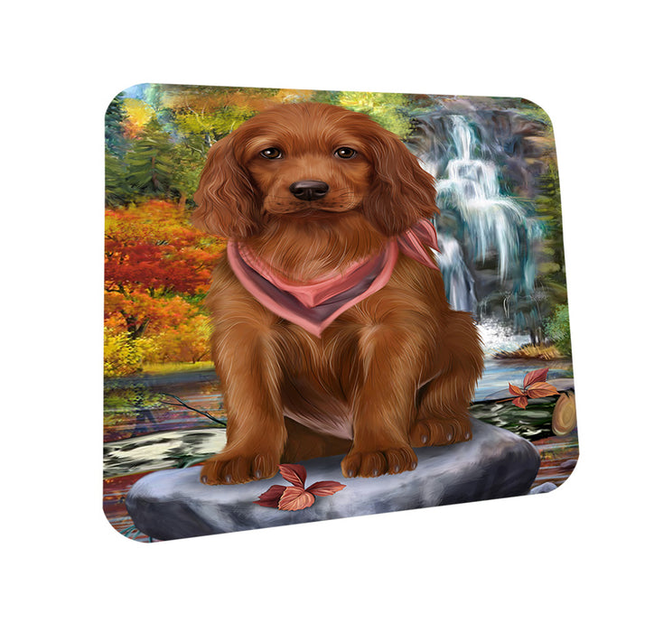 Scenic Waterfall Irish Setter Dog Coasters Set of 4 CST51864