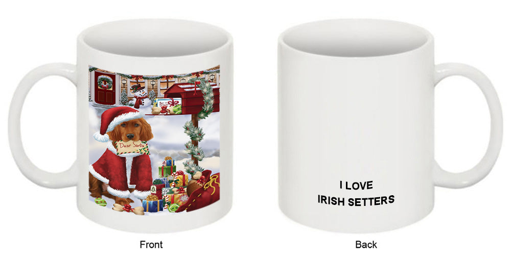 Irish Setter Dog Dear Santa Letter Christmas Holiday Mailbox Coffee Mug MUG48940
