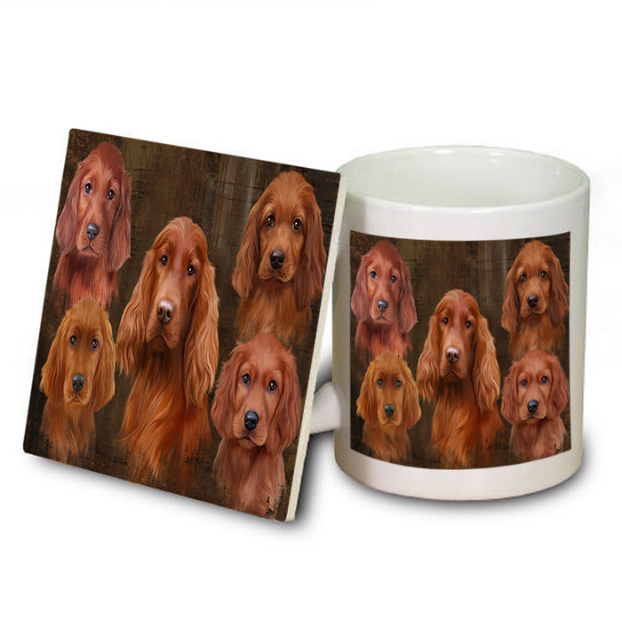 Rustic 5 Irish Setter Dog Mug and Coaster Set MUC54129