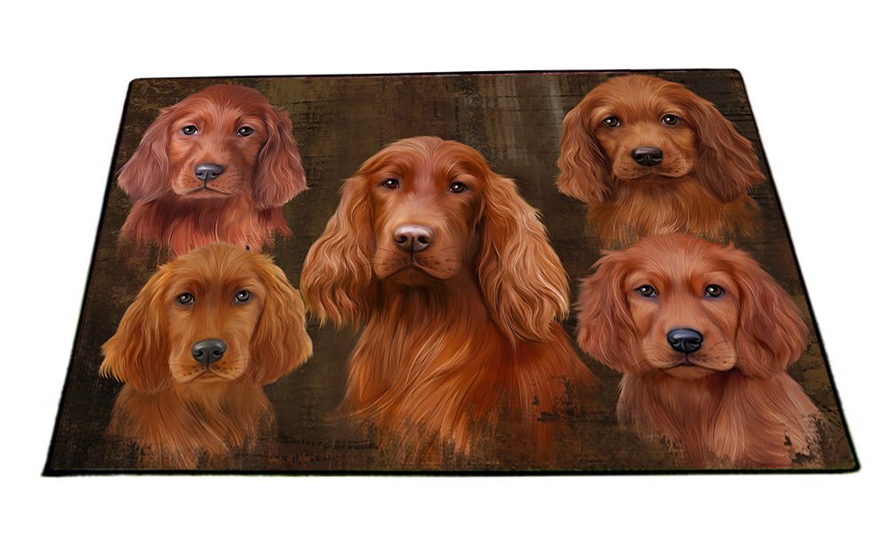 Rustic 5 Irish Setter Dog Floormat FLMS54445