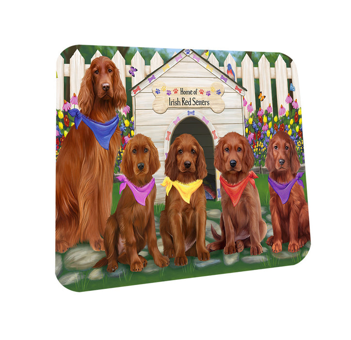 Spring Dog House Irish Setters Dog Coasters Set of 4 CST52168