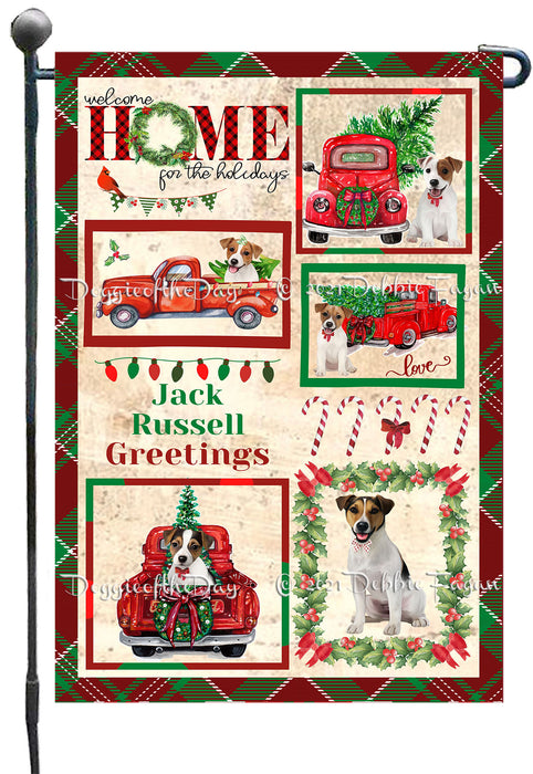 Welcome Home for Christmas Holidays Jack Russell Dogs Garden Flag GFLG67018