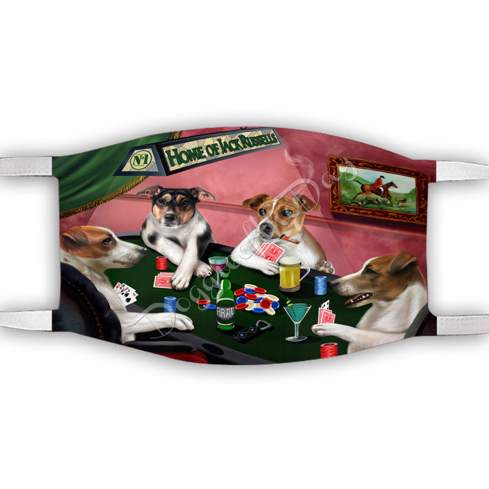 Home of Jack Russell Dogs Playing Poker Face Mask FM49801