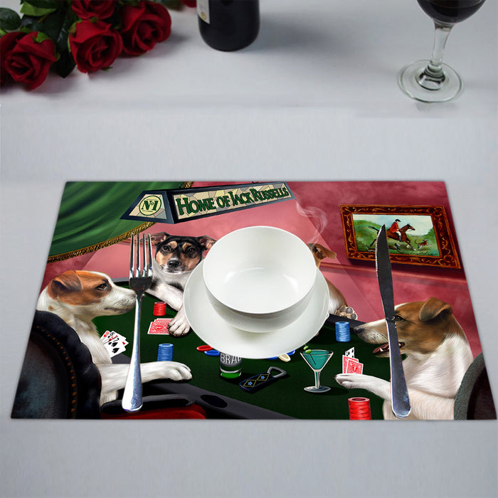 Home of  Jack Russell Dogs Playing Poker Placemat