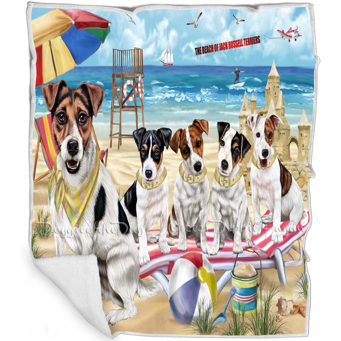 Pet Friendly Beach Jack Russell Dogs Blanket BLNKT142508