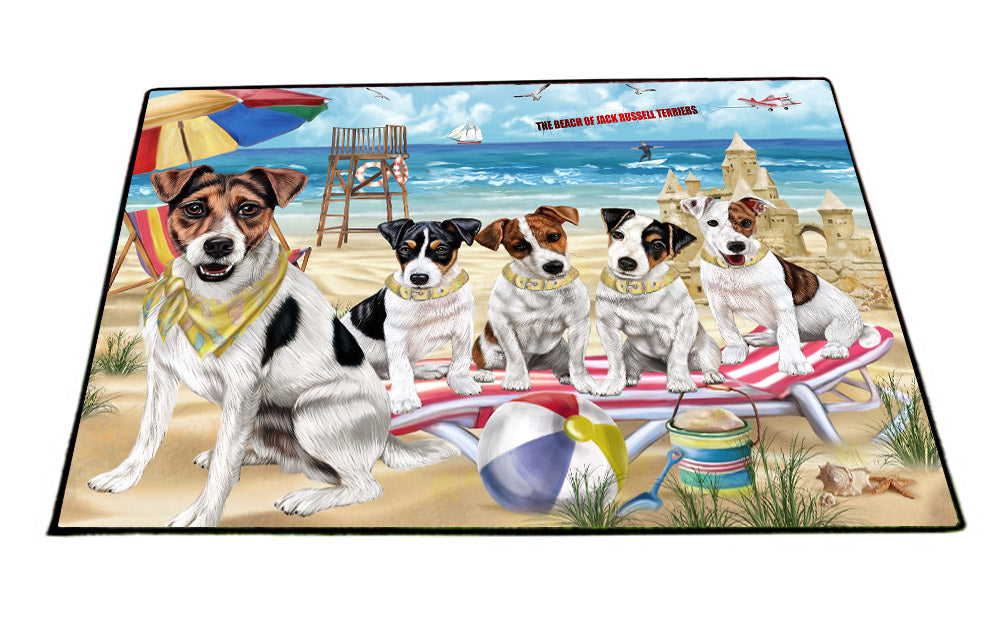 Pet Friendly Beach Jack Russell Terrier Dogs Floormat FLMS55489