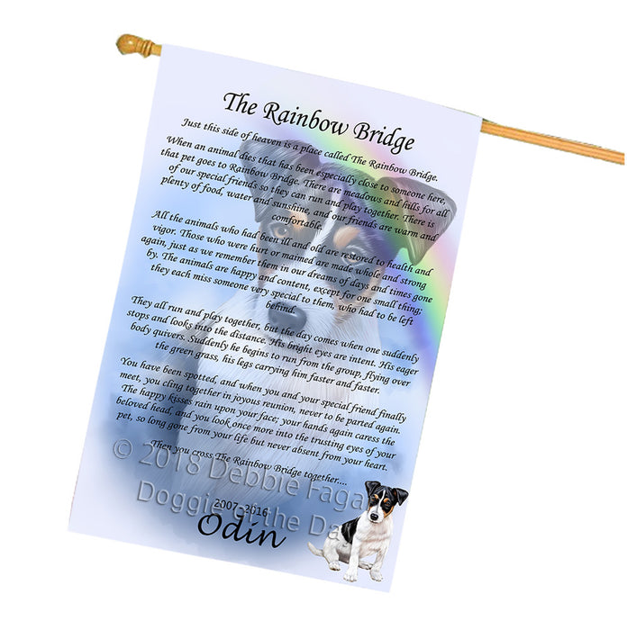 Rainbow Bridge Jack Russell Terrier Dog House Flag FLG56336