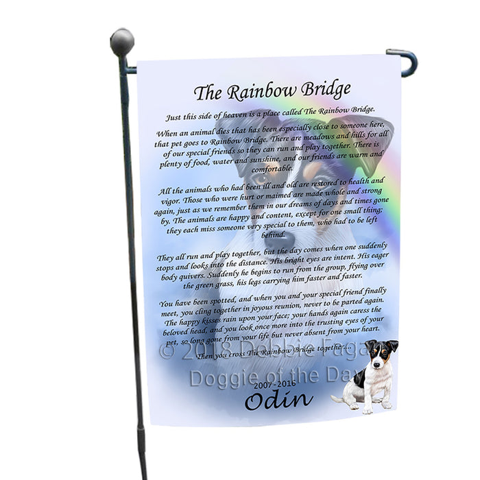 Rainbow Bridge Jack Russell Terrier Dog Garden Flag GFLG56200