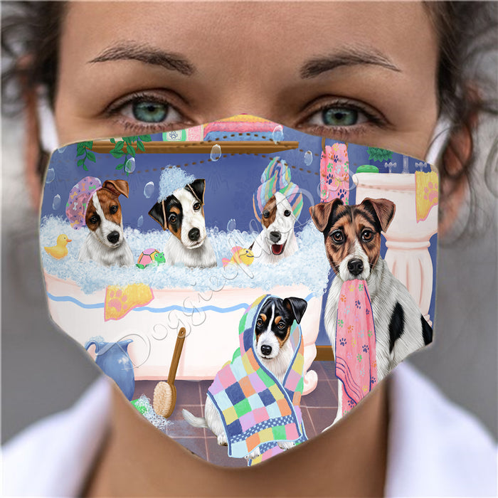 Rub A Dub Dogs In A Tub  Jack Russell Dogs Face Mask FM49514