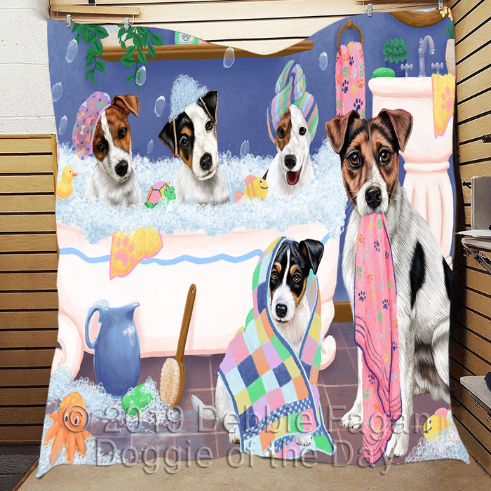 Rub A Dub Dogs In A Tub Jack Russell Dogs Quilt