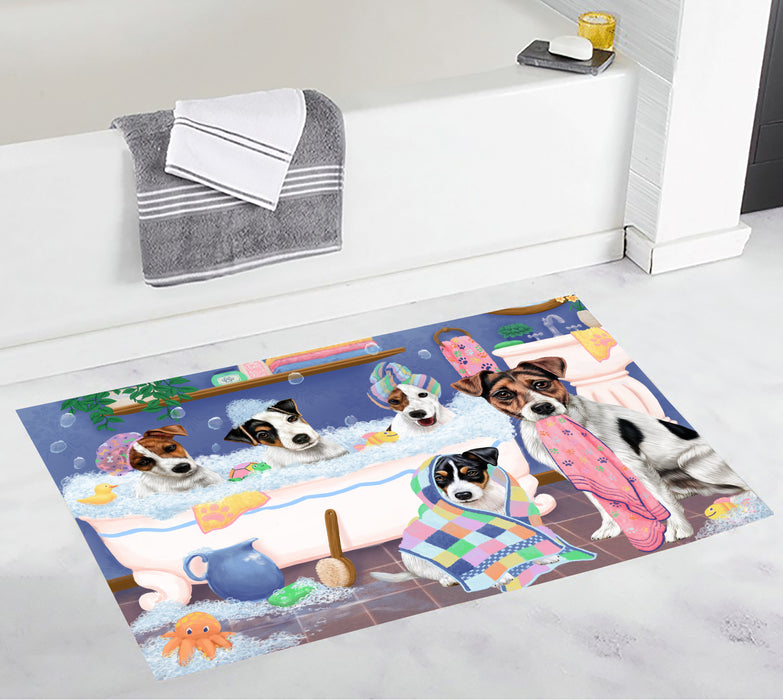 Rub A Dub Dogs In A Tub Jack Russell Dogs Bath Mat