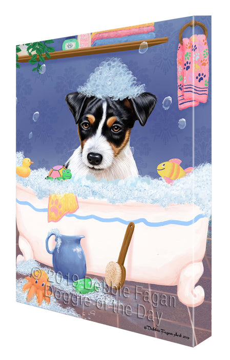 Rub A Dub Dog In A Tub Jack Russell Terrier Dog Canvas Print Wall Art Décor CVS142982