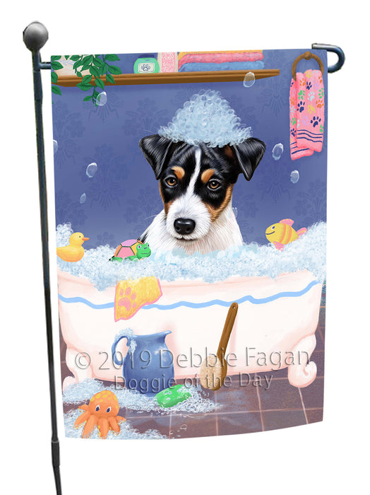 Rub A Dub Dog In A Tub Jack Russell Terrier Dog Garden Flag GFLG66242