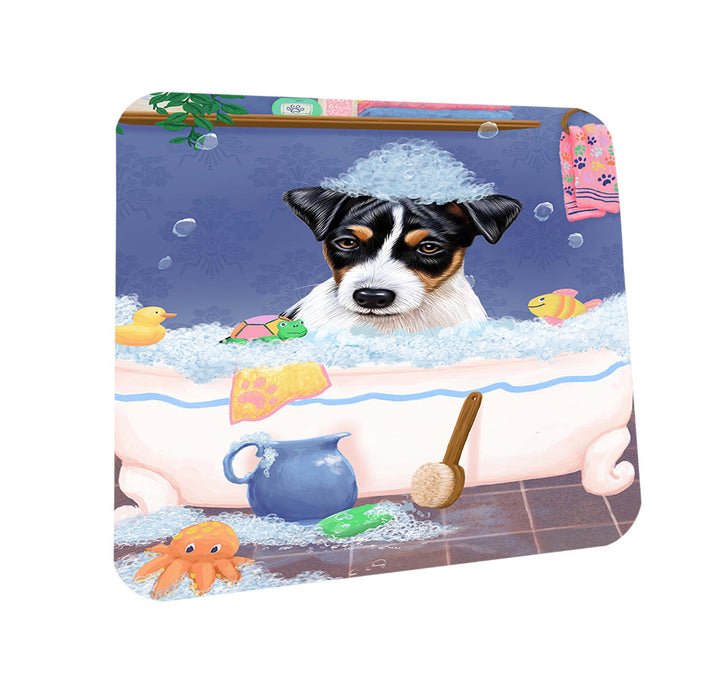 Rub A Dub Dog In A Tub Jack Russell Terrier Dog Coasters Set of 4 CST57344