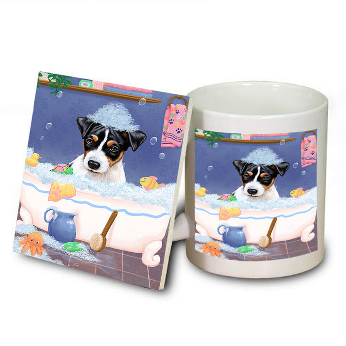 Rub A Dub Dog In A Tub Jack Russell Terrier Dog Mug and Coaster Set MUC57378