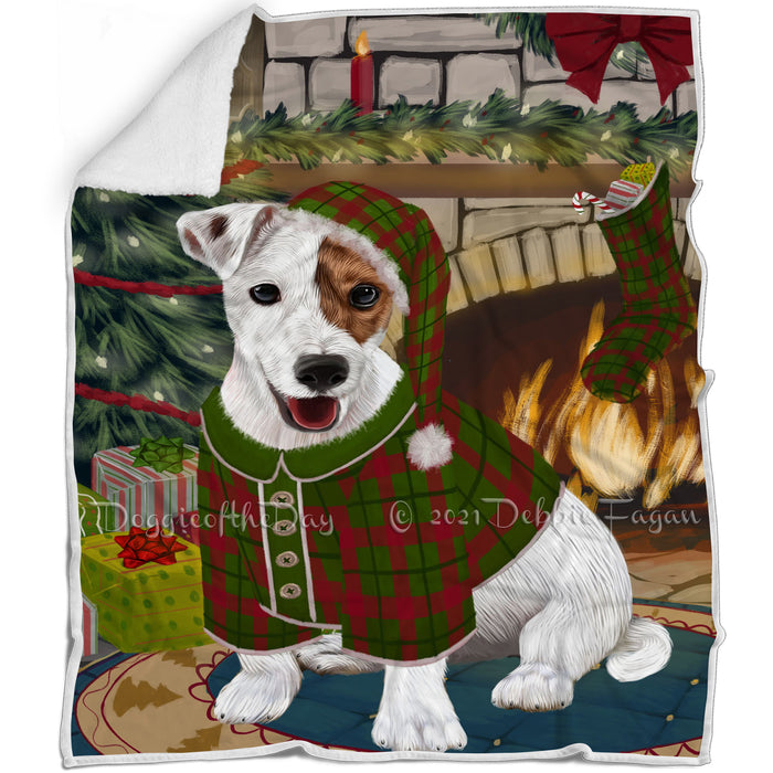 The Stocking was Hung Jack Russell Terrier Dog Blanket BLNKT117489