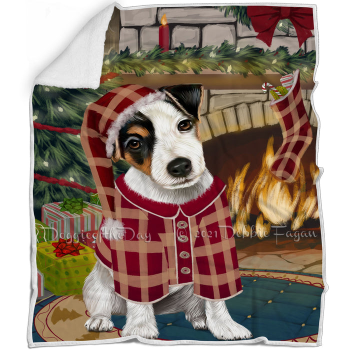 The Stocking was Hung Jack Russell Terrier Dog Blanket BLNKT117498