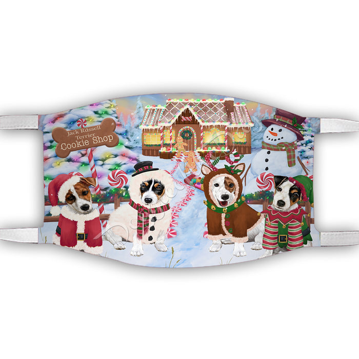 Holiday Gingerbread Cookie Jack Russell Dogs Shop Face Mask FM48905