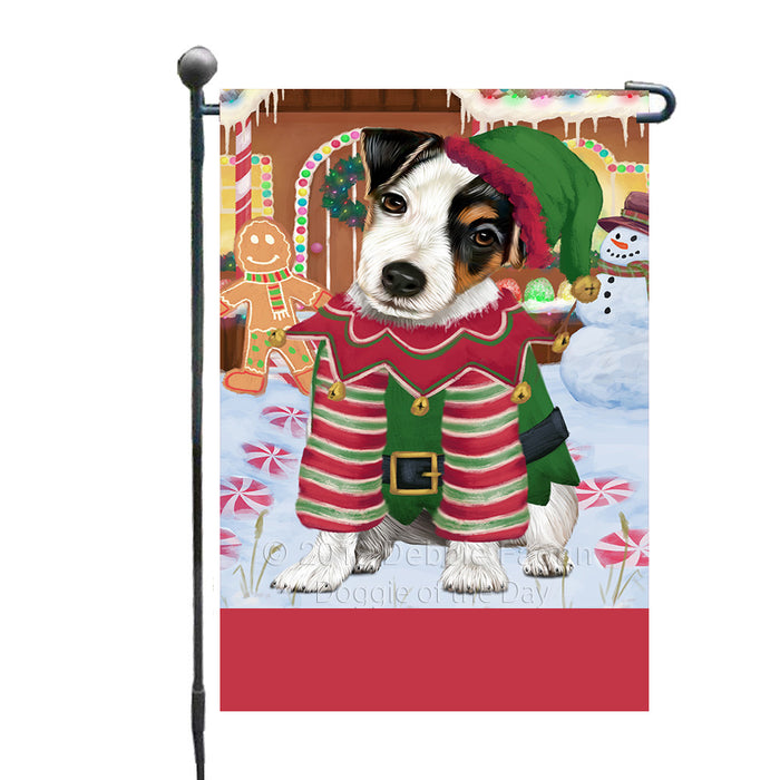 Personalized Gingerbread Candyfest Jack Russell Terrier Dog Custom Garden Flag GFLG64074