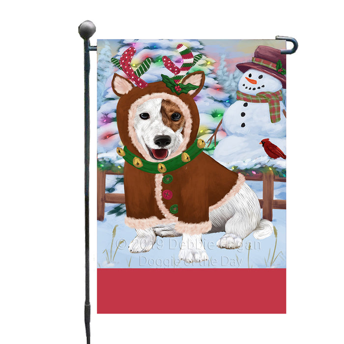 Personalized Gingerbread Candyfest Jack Russell Terrier Dog Custom Garden Flag GFLG64075