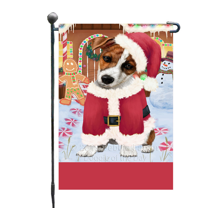 Personalized Gingerbread Candyfest Jack Russell Terrier Dog Custom Garden Flag GFLG64076